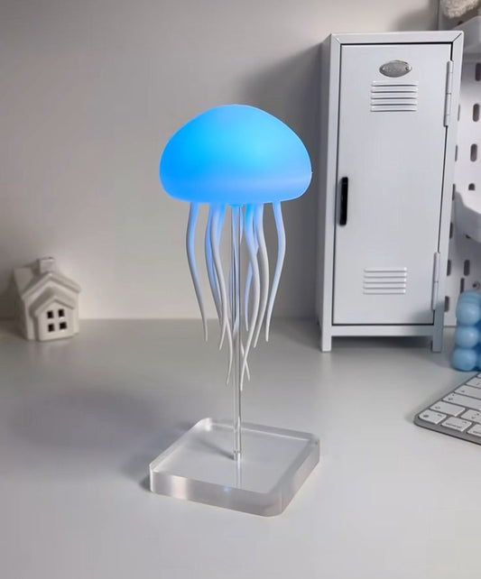 Contemporary Jellyfish Table Lamp - Adjustable Color LED Night Light for Kids, Ideal Birthday Gift